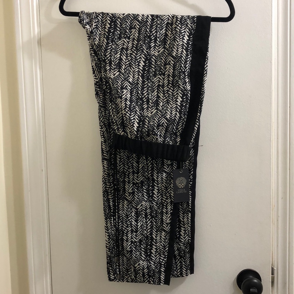 NWT SZ L Vince Camuto Tuxedo Drawstring Pants